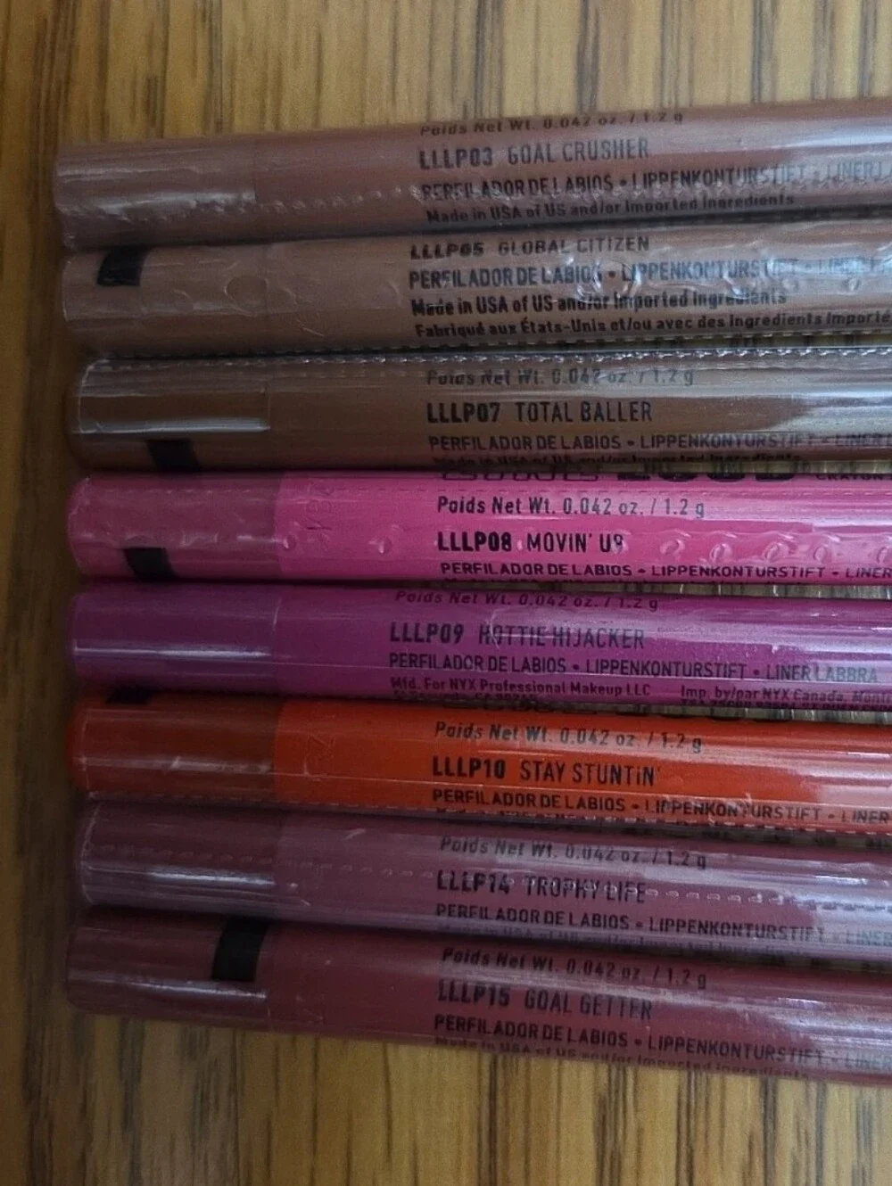 8 NEW NYX Professional Makeup Line Loud Longwear Lip Liner Bundle